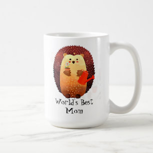 Cute Hedgehog Animal World's Best Mum Mother Coffee Mug