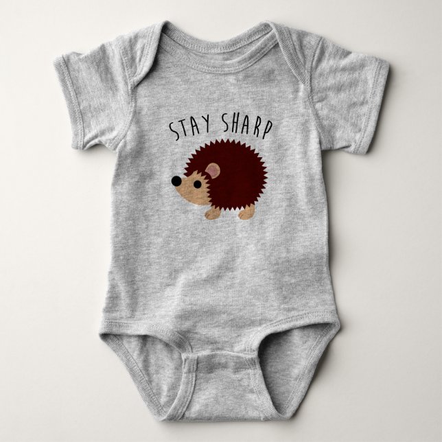 Cute Hedgehog Baby Bodysuit (Front)