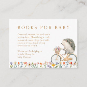 Cute Hedgehog Books For Baby Enclosure Card