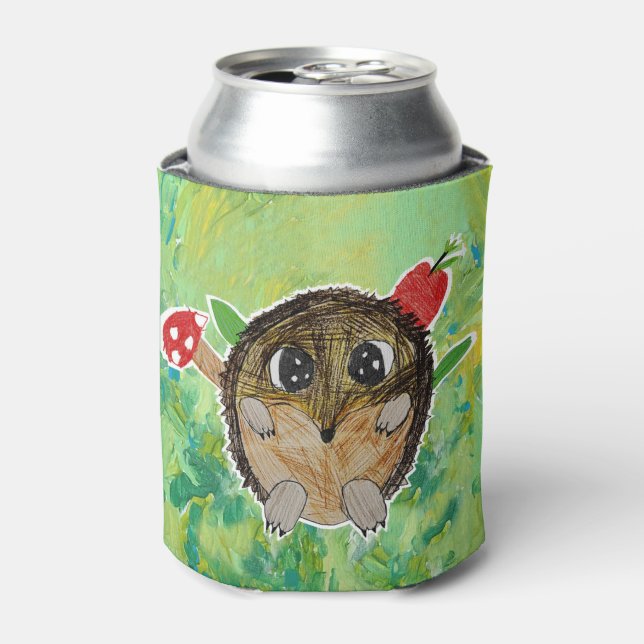 Cute Hedgehog Can Cooler (Can Front)