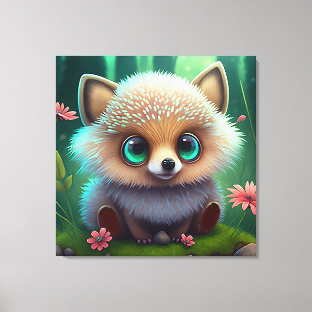 Cute Hedgehog Canvas Print (Front)
