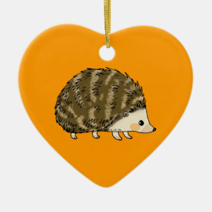 Cute hedgehog ceramic tree decoration