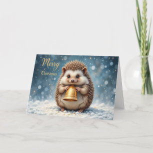 Cute Hedgehog Christmas Cozy Woodland Card