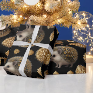 Cute Hedgehog Colourful Wrapping Paper