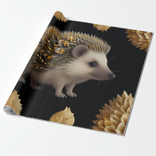 Cute Hedgehog Colourful  Wrapping Paper
