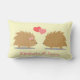 Cute Hedgehog Couple in Love Lumbar Cushion (Back)