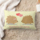 Cute Hedgehog Couple in Love Lumbar Cushion (Blanket)
