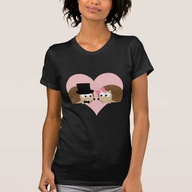 Cute Hedgehog couple T-Shirt (Front)