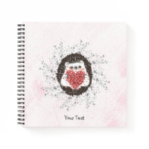 Cute Hedgehog Custom Text Pink