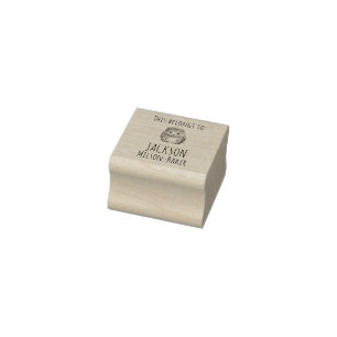 Cute Hedgehog! Custom "this belongs to" Rubber Stamp