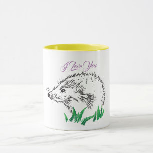 Cute Hedgehog Drawing  Mug