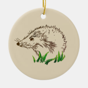 Cute hedgehog Drawing Ornament