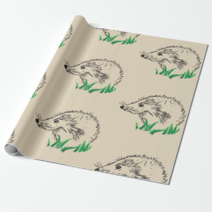 Cute Hedgehog Drawing  Wrapping Paper