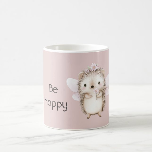 Cute Hedgehog Fairy Coffee Mug (Center)