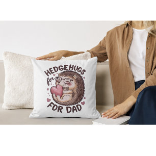 Cute Hedgehog Father's day Cushion