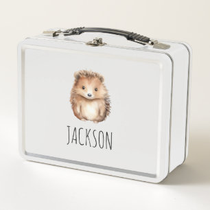 Cute Hedgehog! Gender neutral custom Metal Lunch Box