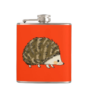 Cute hedgehog hip flask