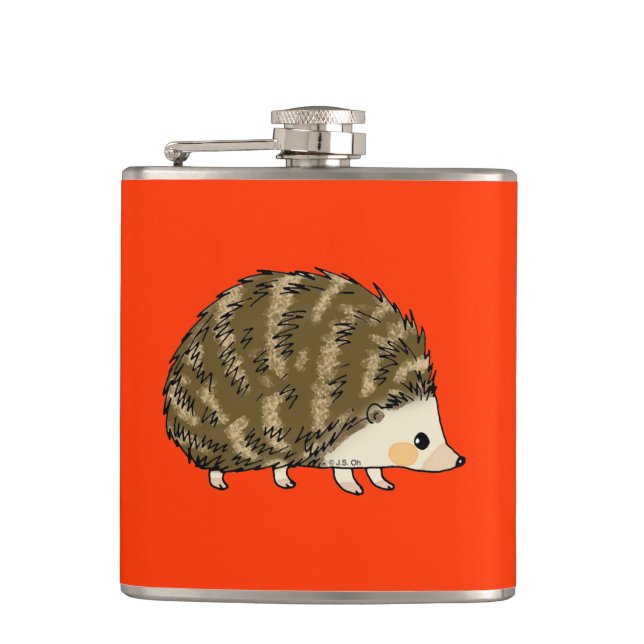 Cute hedgehog hip flask (Front)