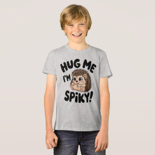Cute Hedgehog Hug Me Spiky Design Tri-Blend Shirt