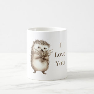 Cute Hedgehog I love you Coffee Mug