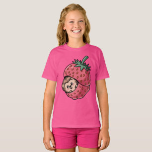 Cute Hedgehog Inside a Strawberry T-Shirt