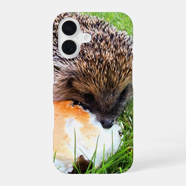 CUTE HEDGEHOG iPhone 16 CASE (Back)