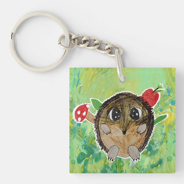 Cute Hedgehog Key Ring (Front)