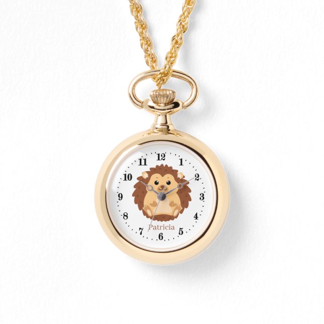 cute hedgehog lovers add name watch (Front)