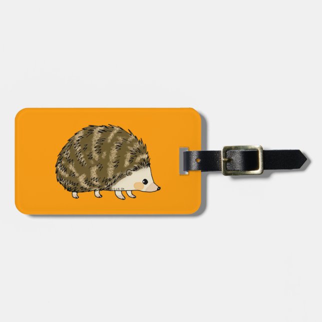 Cute hedgehog luggage tag (Front Horizontal)