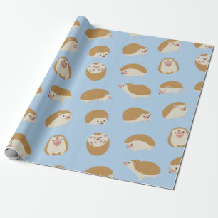 Cute Hedgehog Pattern Wrapping Paper