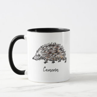 Cute Hedgehog Personalised Woodland Animal Mug