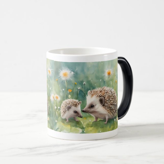 Cute Hedgehog Pet – Adorable Animal Design Magic Mug (Front Right)