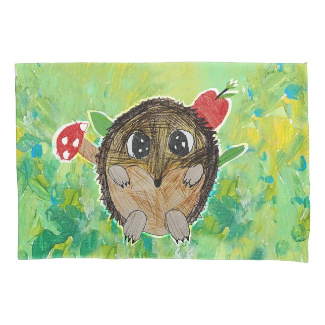 Cute Hedgehog Pillowcase (Front)