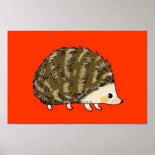 Cute hedgehog poster