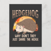 Cute Hedgehog Quote for Autumn Forest Animal Fans
