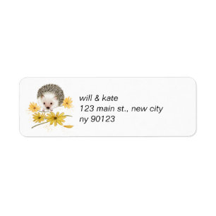 Cute Hedgehog Return Address Labels