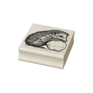 Cute Hedgehog Rubber Stamp