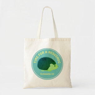 Cute Hedgehog   TIME FOR A HEDGEHUG Customisable Tote Bag