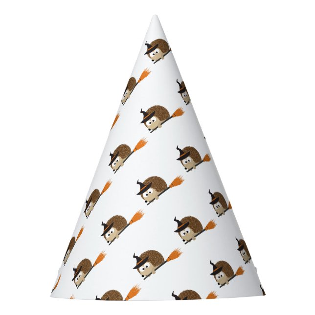 Cute Hedgehog Witch Party Hat (Front)