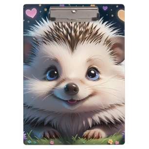 Cute Hedgehog with big blue eyes Clipboard