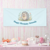 Cute Hedgehog with Lantern Birthday