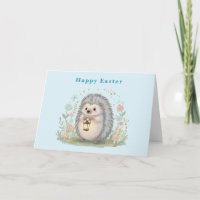 Cute Hedgehog with Lantern Easter