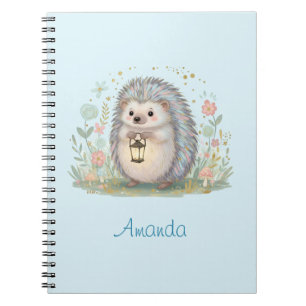 Cute Hedgehog with Lantern Notebook