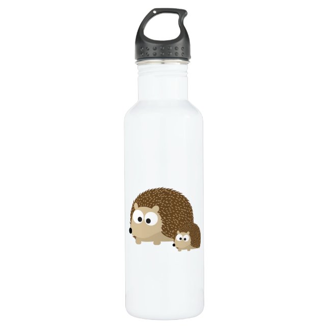 Cute Hedgehogs 710 Ml Water Bottle (Front)