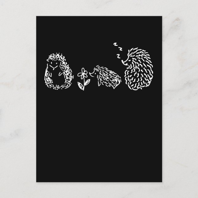 Cute Hedgehogs Family Sleeping Pet Postcard (Front)