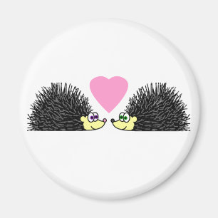 Cute Hedgehogs In Love Magnet