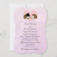 Cute Hedgehogs in Love Wedding