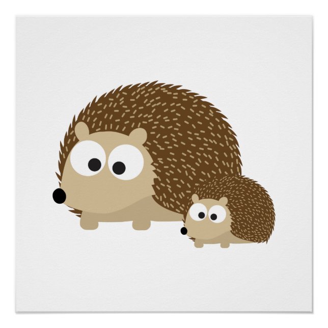 Cute Hedgehogs Poster (Front)