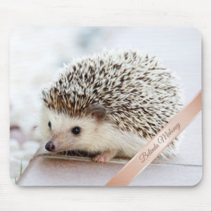 Cute Hedgehoog Monogram Mouse Mat