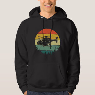 Cute Helicopter Art For Men Women Aviator Helicopt Hoodie